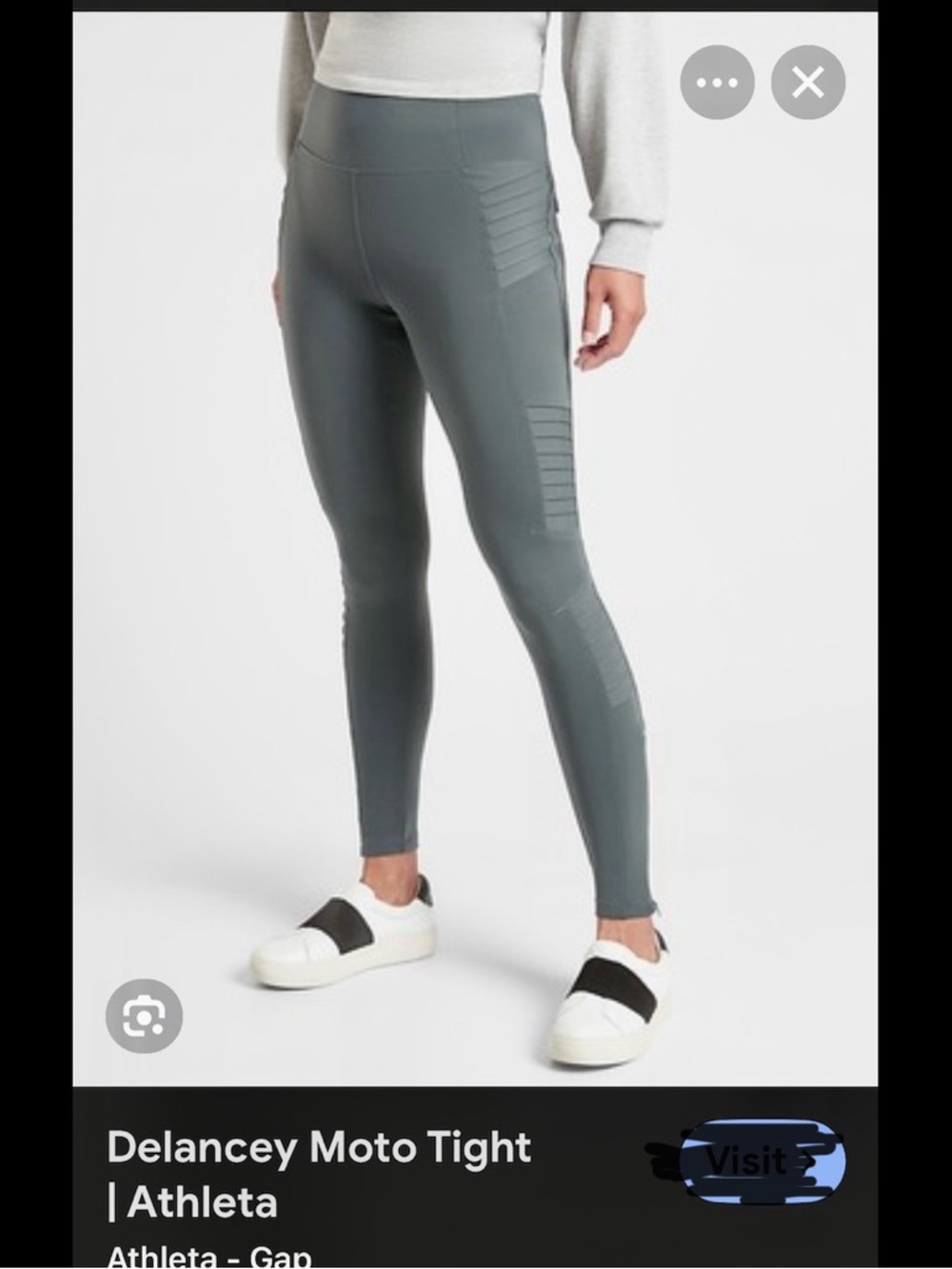 Athleta Delancey moto tight black S leggings